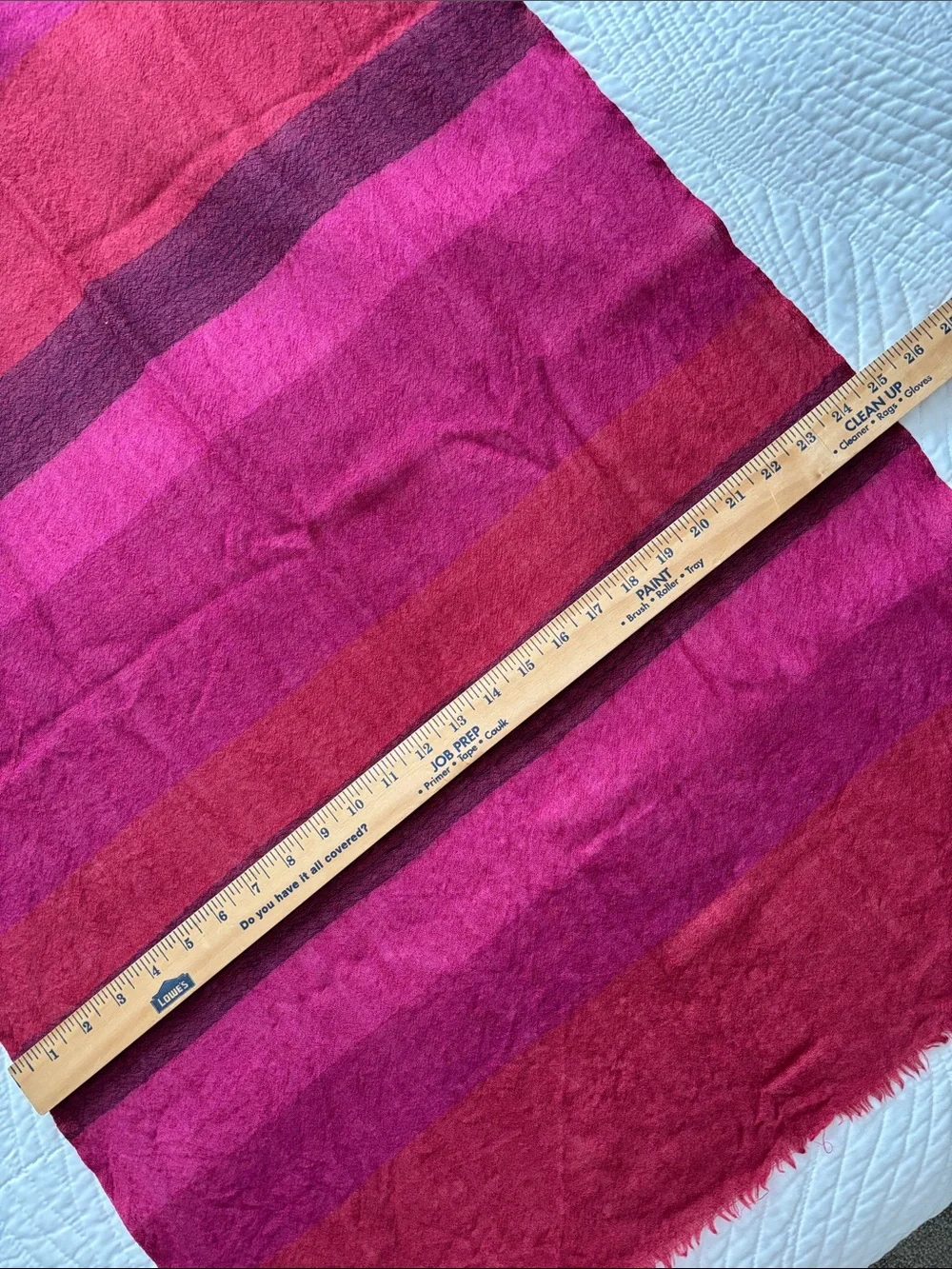 LL Bean Wool Lightweight Scarf Shawl red purple violet pink